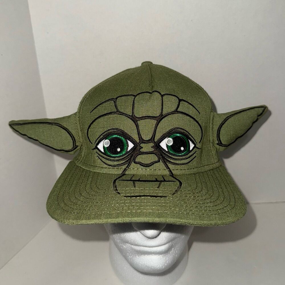 Yoda Star Wars Clone Wars Green Snapback Hat Cap with Ears